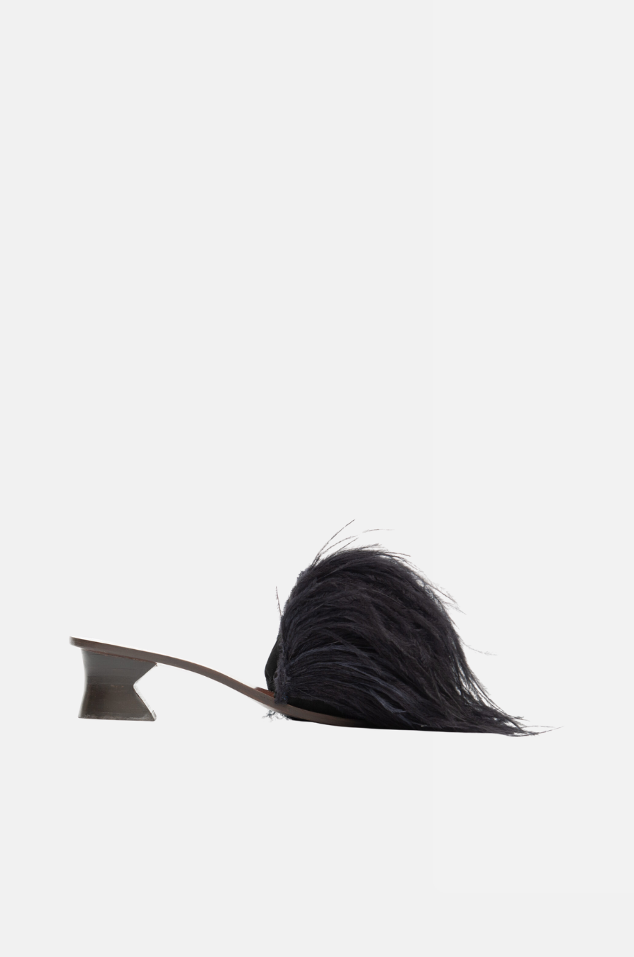Sandal Cushion Midi Plume Preto